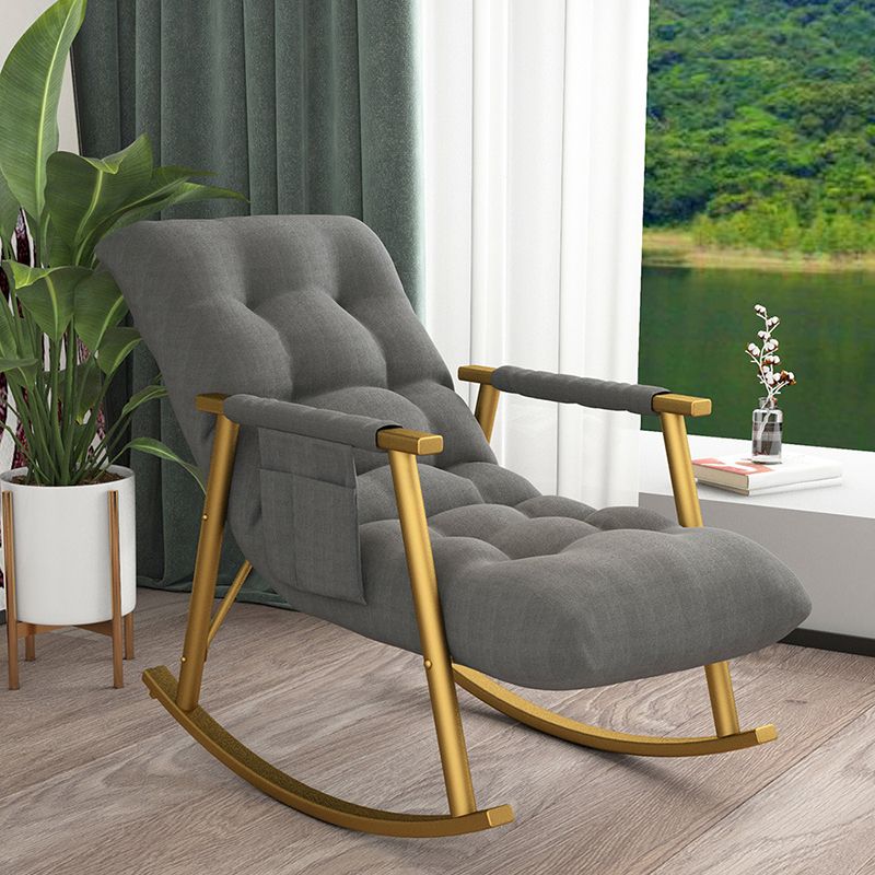 Glam Lazy Sofa Rocking Chair Indoor Rocking Chair with Cushion