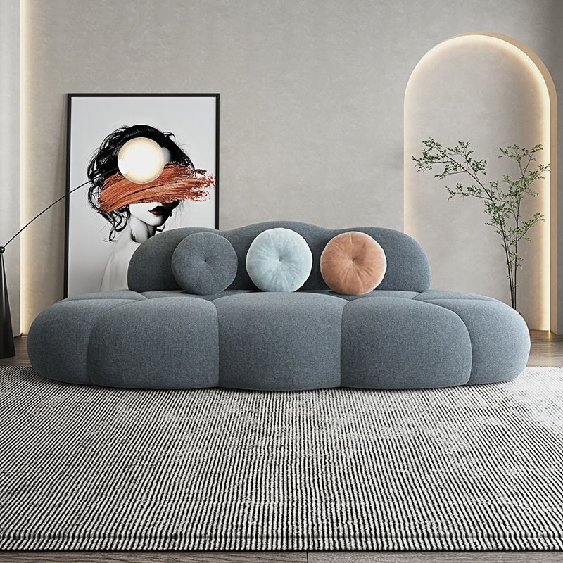 Contemporary 28.74" H Wool 3 Seater Armless Sofa for Living Room
