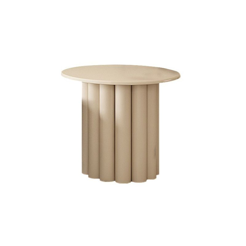 Solid Wood Coffee Table  Minimalist Coffee Table with Round Top for Living Room