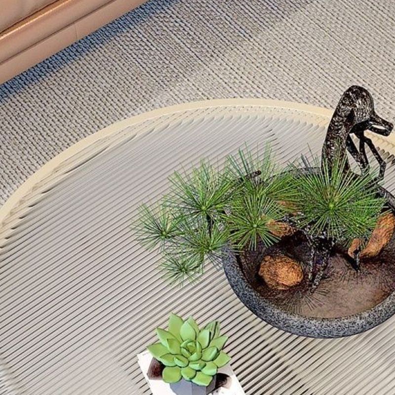 Glass Round Coffee Table 4 Legs Base Type Nesting Cocktail Table