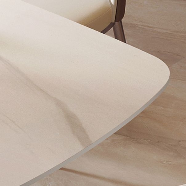 Sintered Stone Dining Table Sets 1/2/4/5/7 Pieces Modern Table Fuax Leather Chairs