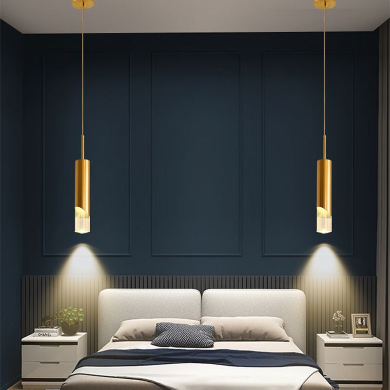 1 cylindre léger suspendu moderne simplicité suspension acrylique pour restaurants