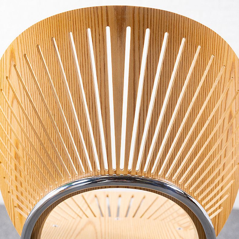 Ensemble de chaises de salle à manger de cuisine en bois de style moderne, chaises latérales à dossier ouvert