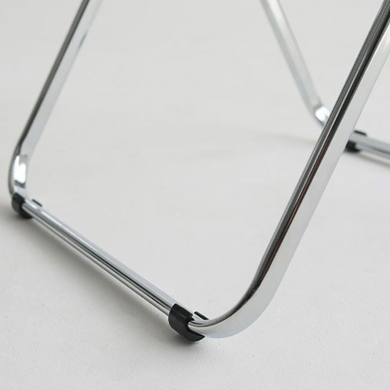 Chaise sans bras de salle à manger en plastique de style industriel, chaises latérales de salle à manger à dos ouvert