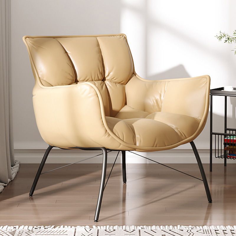 Faux Leather Arm Chair 28.34" L x 28.74" W x 33.85" H Accent Armchair for Living Room