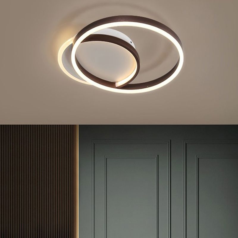 Circle Ceiling Light Fixture Minimalist LED Aluminum Ceiling Mounted Light