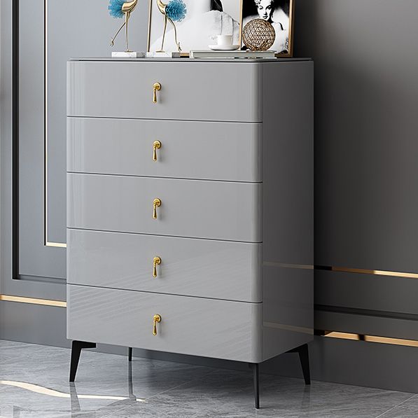 Contemporary Vertical Chest Wood Chest with Drawers for Bedroom