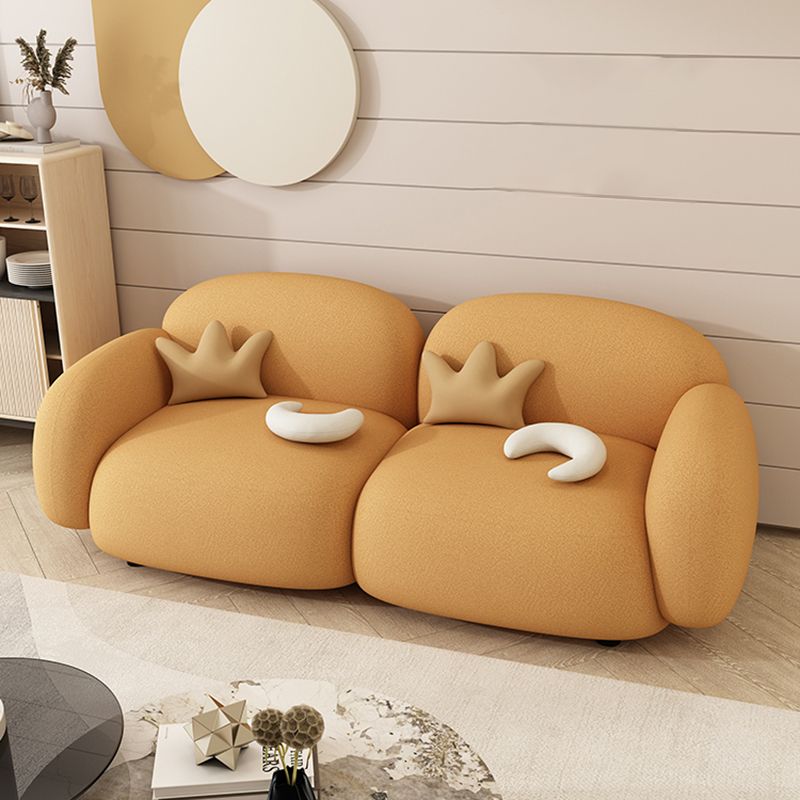 Contemporary 27.56" H Faux Leather Square Arm Sofa for Living Room