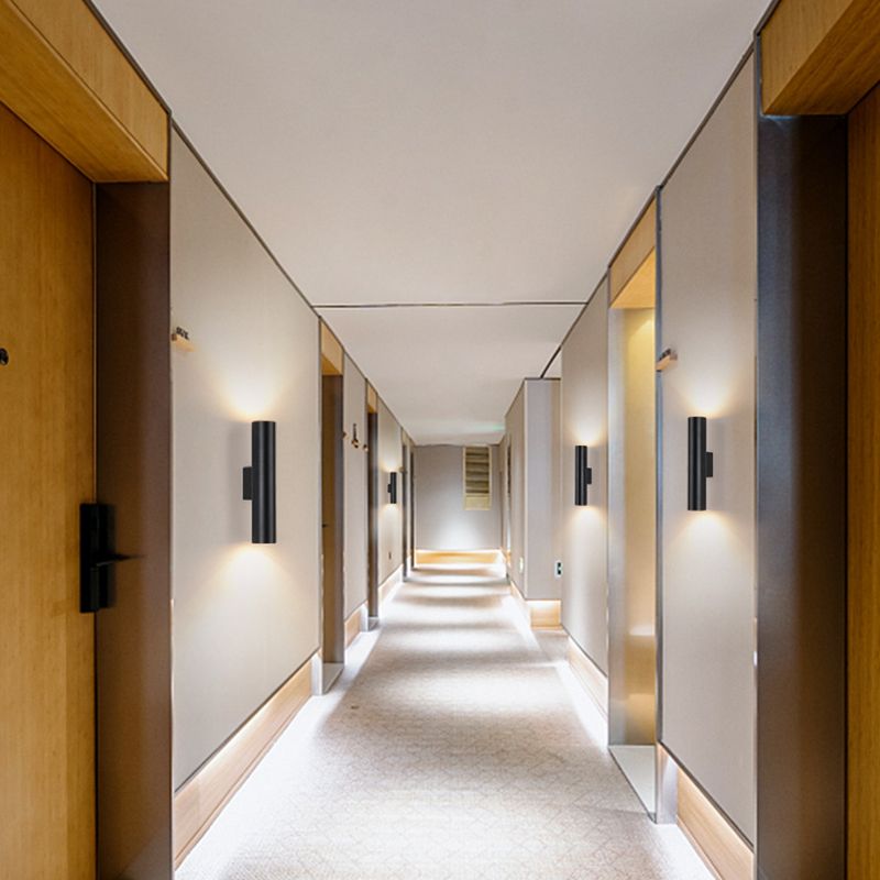 Cylinder Wall Mounted Lamps Modern Style Metal 2 Lights Wall Lighting Ideas