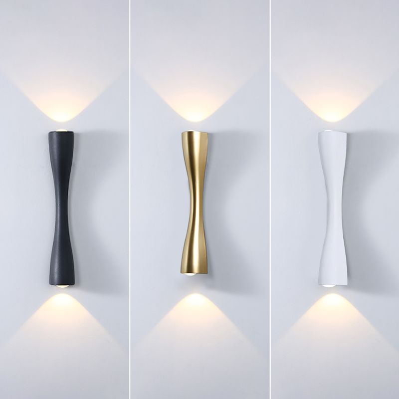 Moderni tubi in stile minimalista lampada montata a parete 2 luci illuminazione montata a parete con tonalità in alluminio