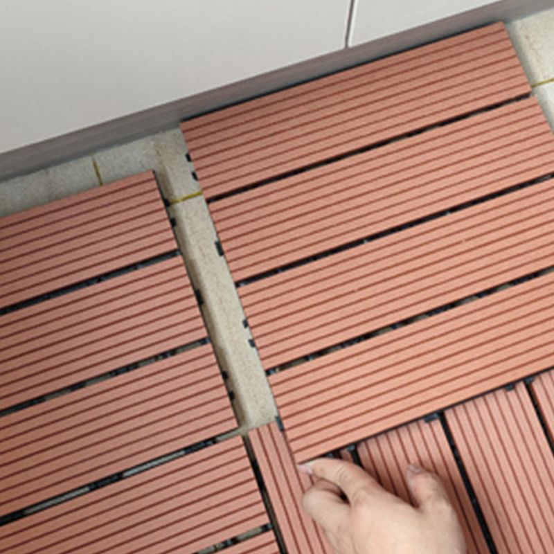Polypropylene Deck Tile Kit 4-Slat Interlocking Patio Tiles Outdoor Patio