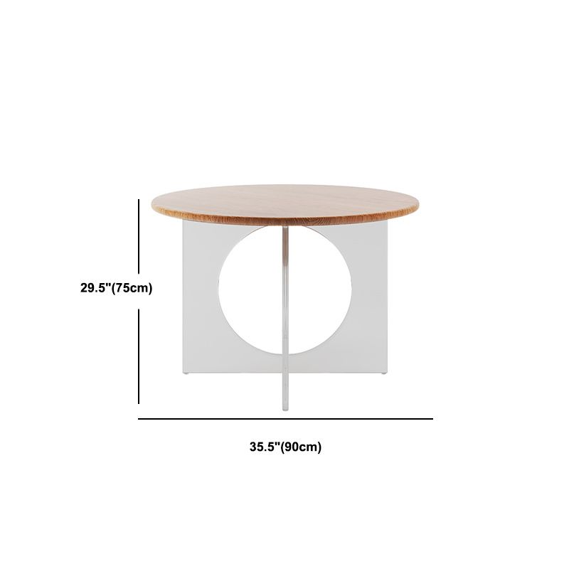 Solid Wood Top Dining Set 1/2/3/4/5 Pcs Kitchen Table and Chairs with Acrylic Frame