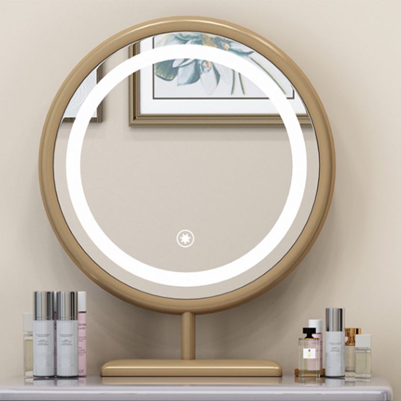 Solid Wood Vanity Makeup Table with Drawer Standing Mirror Dressing Table