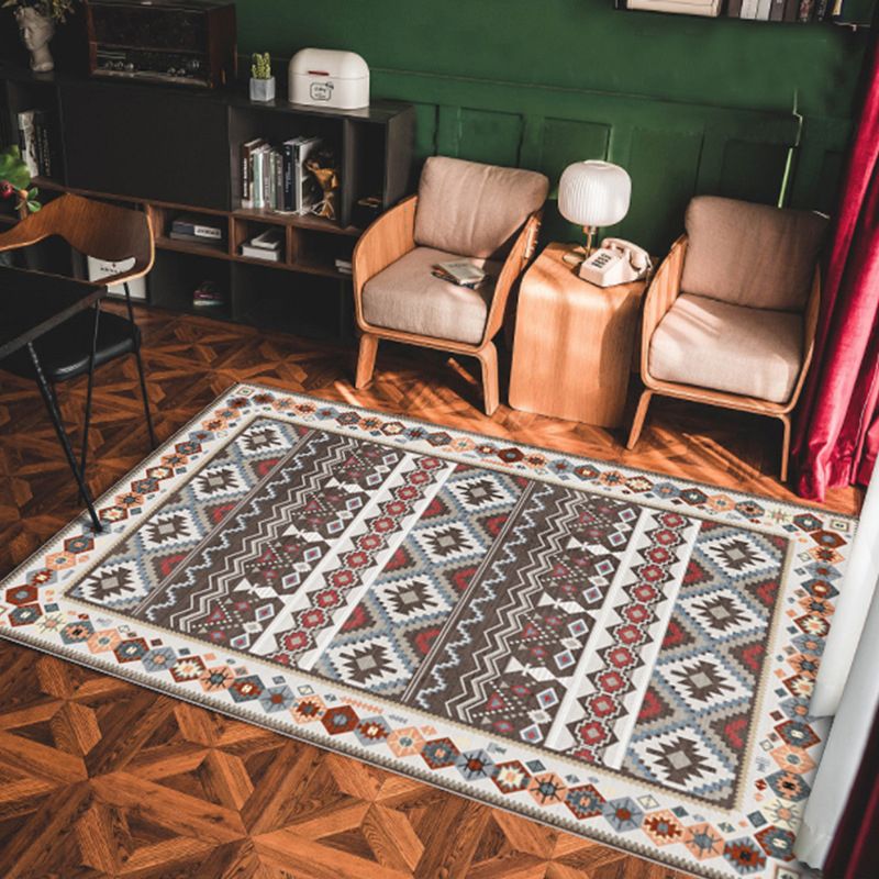 Multi-gekleurde americana tapijt polyster geo patroon binnen tapijt huisdiervriendelijke niet-slip achterste ruggebied tapijt voor decoratie