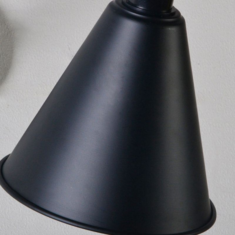 Kegel Esstisch Wandleuchte antike stilvolle Schmiedeeisen 1 Kopf Schwarz/Weiß Wandhalterung Licht