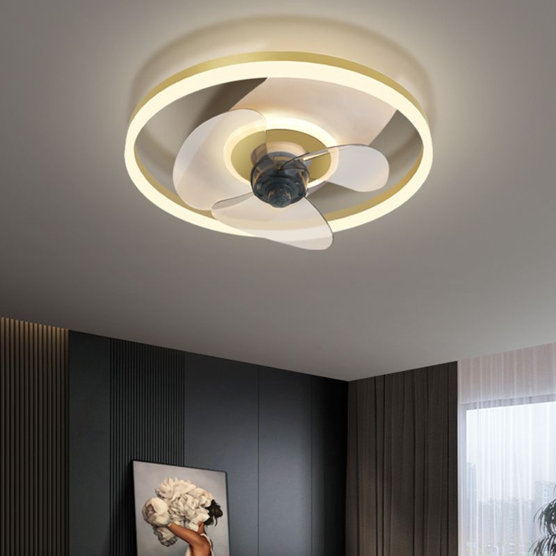 Modern Style Ceiling Fan Lighting Metal 2-Light Ceiling Fan Light for Bedroom