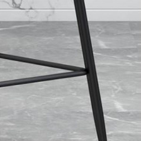 Modern Backrest Counter Stool Iron Milk Tea Shop Bar Stool with Cushion and Pedal