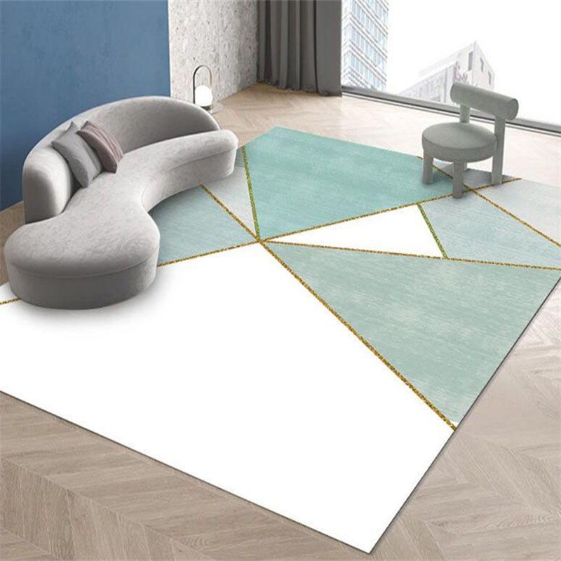 Tapis nordique rose en Polyester, bloc de couleur, lavable, pour la décoration de la maison