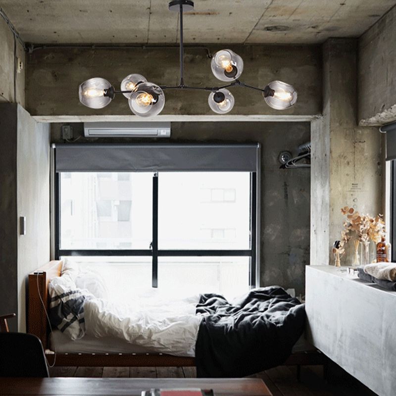 Nordic Modo Glass Chandelier Living Room Adjustable Hanging Light Fixture