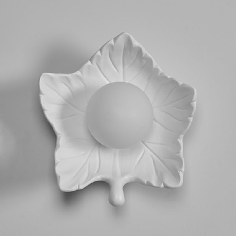 Modern Metal Wall Sconce Ball Shape Wall Light with Plastic Shade for Living Room