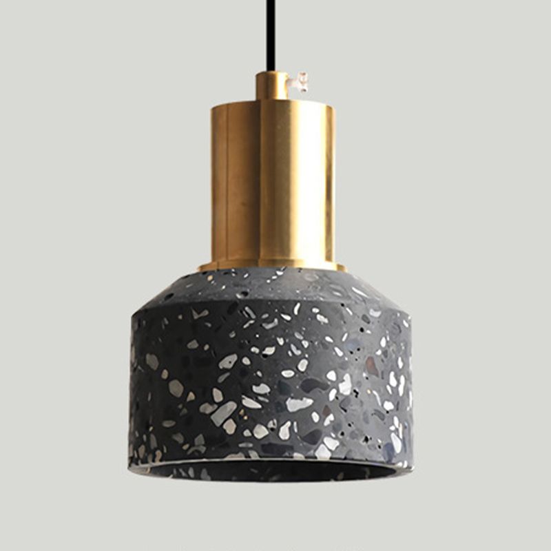 1 Light Pendant Lighting Modern Style Geometric Shape Stone Hanging Lamp for Bedroom