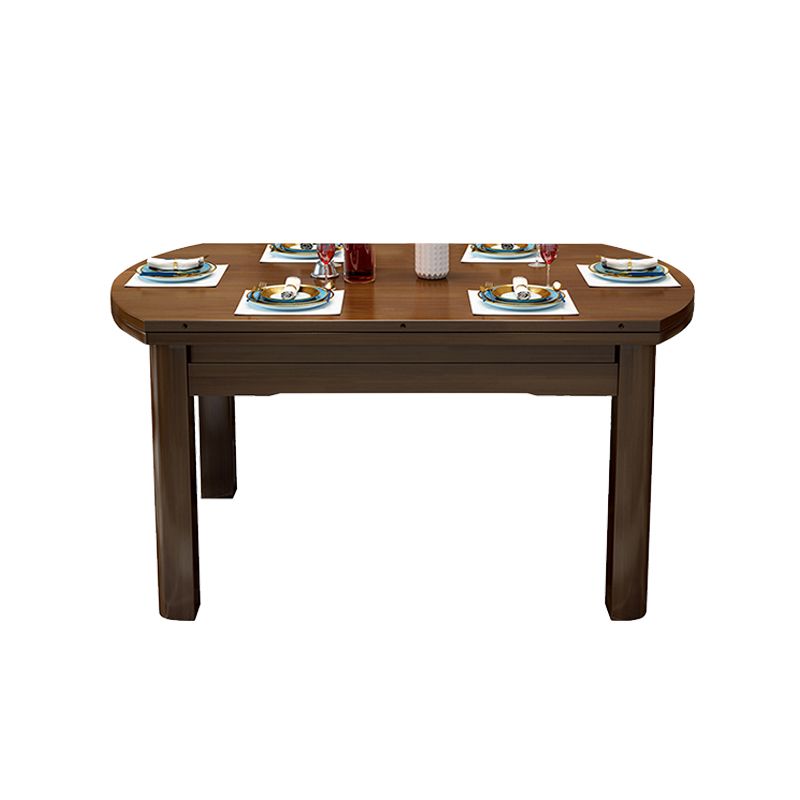 Solid Wood Modern Dining Room Dinner Kitchen Table 4 Legs Dining Table