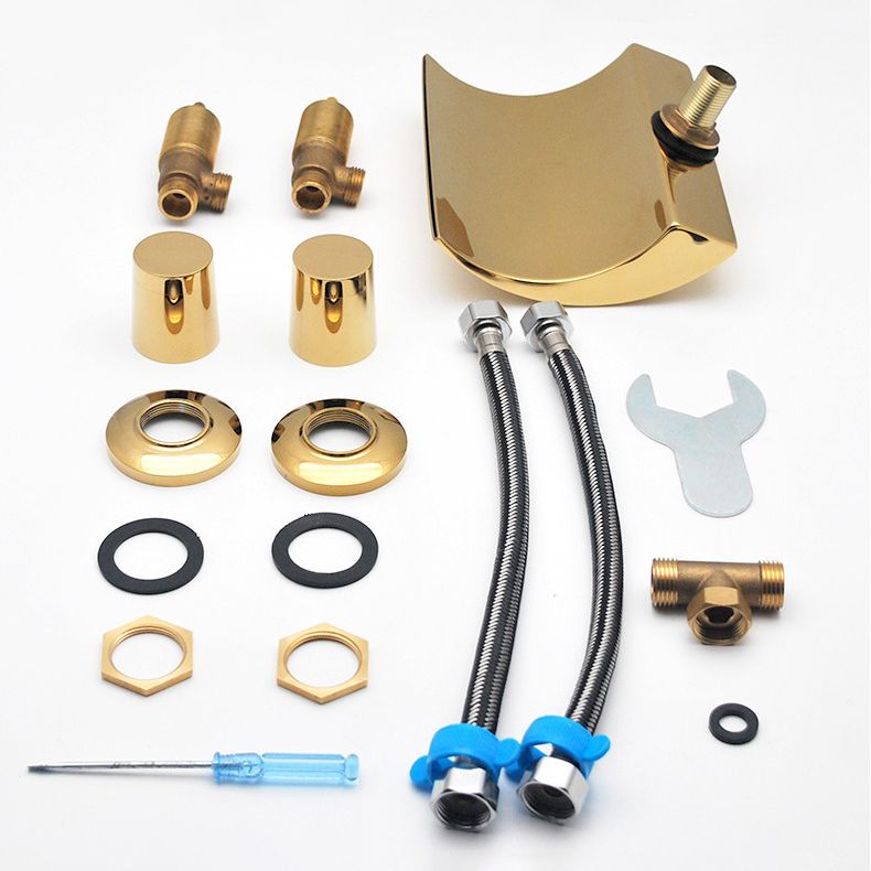 Contemporary Bath Faucet Trim Metal Deck Mounted Bath Faucet Trim