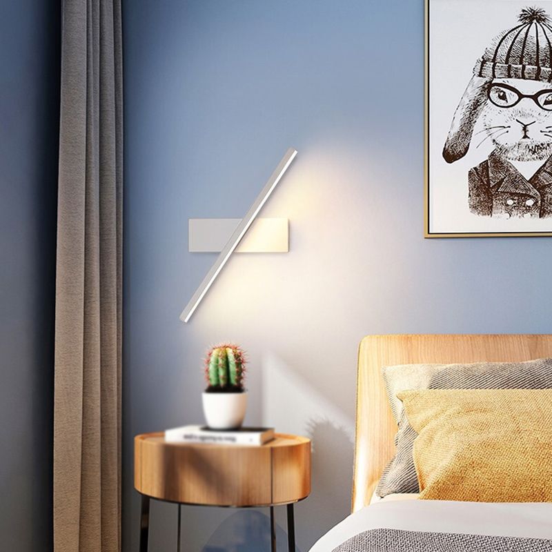 Modern Style Linear Wall Lamps Metal 1 Light Wall Mounted Lamps