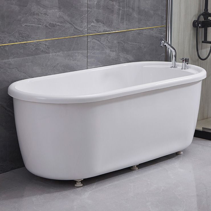 Modern Oval Bathtub Acrylic Stand Alone Soaking Soaking Bath