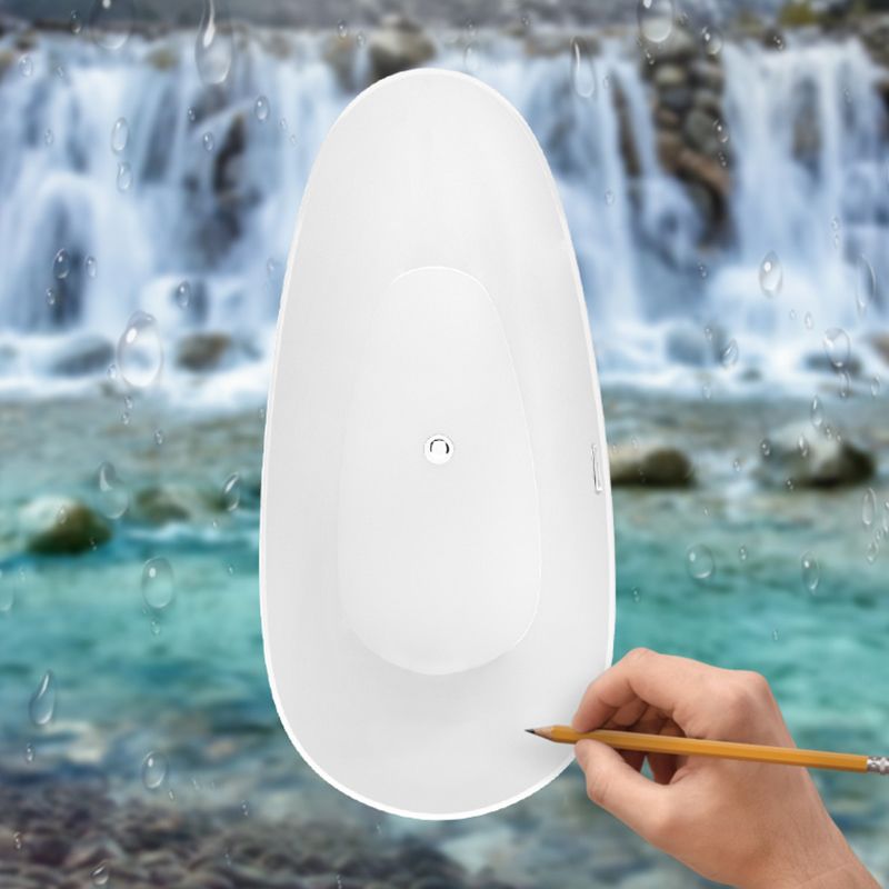 Contemporary Soaking Freestanding Bathtub Acrylic-Fiberglass Oval Bathtub
