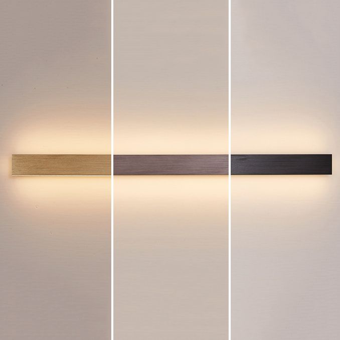 Metal Linear Shape Wall Light Modern Style 1-Light Wall Light Sconce