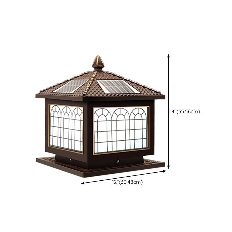 Modern LED Pillar Lamp Creative Solar Lighting Fixture for Garden