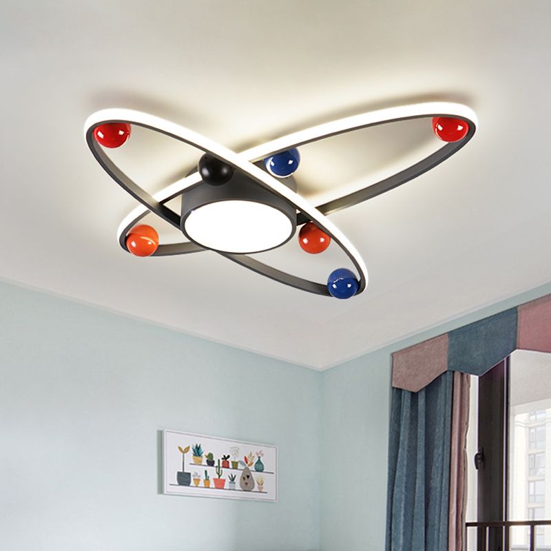 Acrylic Starry Sky Flushmount Light Nordic LED Grey Flush Ceiling Lamp Fixture for Kids Bedroom