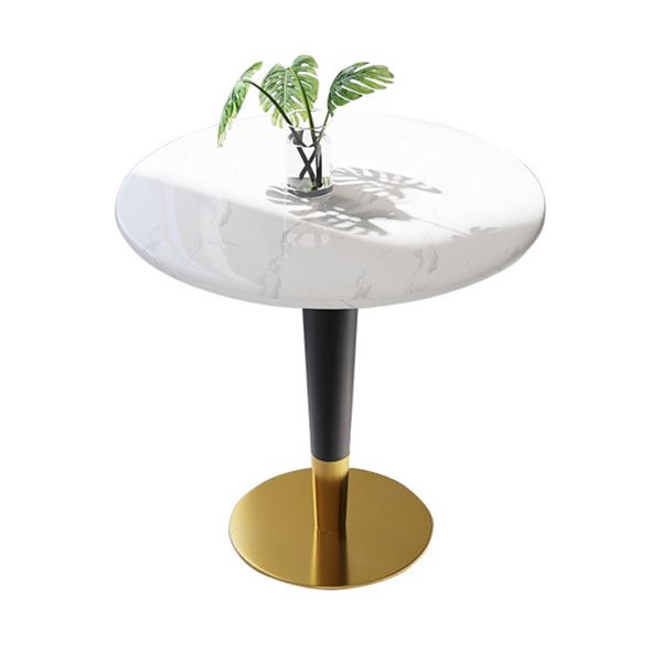 Round Marble Dinette Table Traditional Luxury Dinner Room Table for Indoor