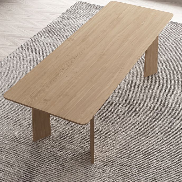 Mesa de comedor rectangular de 4 patas, mesa de comedor de madera maciza de estilo Simple para el hogar