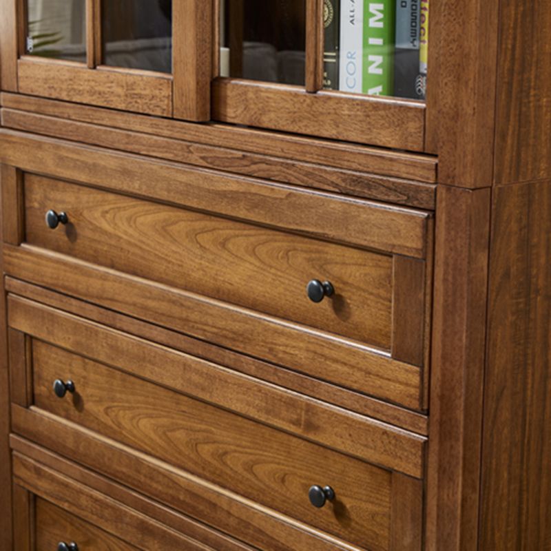 Modern Style Bookshelf Closed Back Standard Wooden Bookcase for Study Room