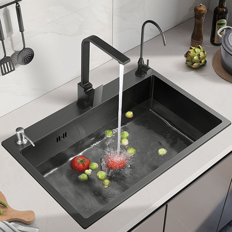 Modern Style Kitchen Sink Stainless Steel Drop-In Kitchen Sink with Faucet