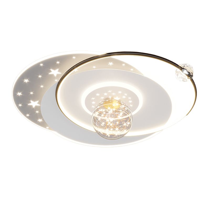 Geometric Shape Metal Flush Light Modern Style 5 Lights Flush Mount Fixture