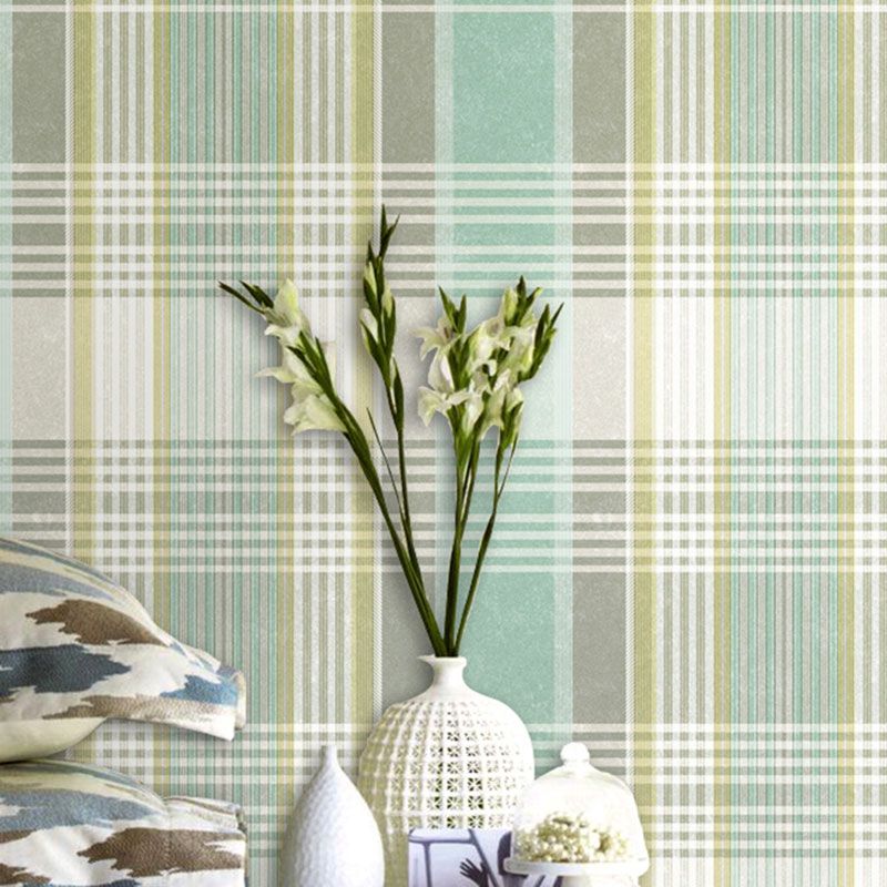 Modern Lattice Wall Covering for Bedroom Decor, 33' x 20.5" Wallpaper Roll in Soft Color