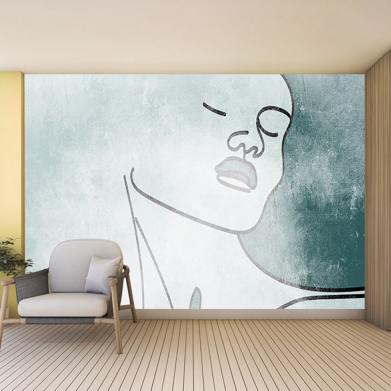 Decorative Illustration Mural Wallpaper Line Art Indoor Wall Mural