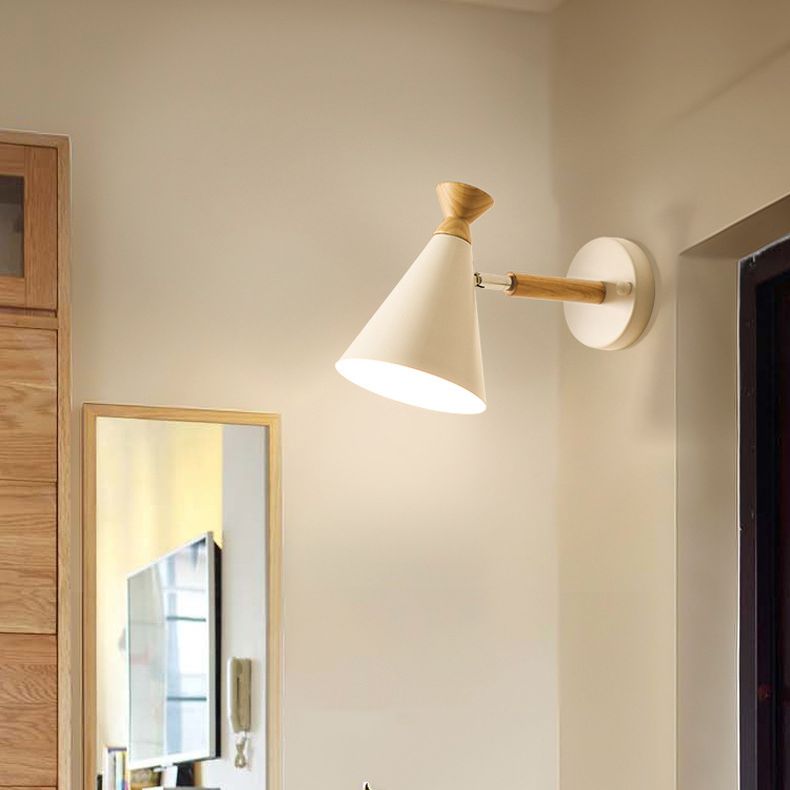 Cone Shaped Wall Mounted Light Nordic Metal Wall Mounted Light Fixture for Bedroom