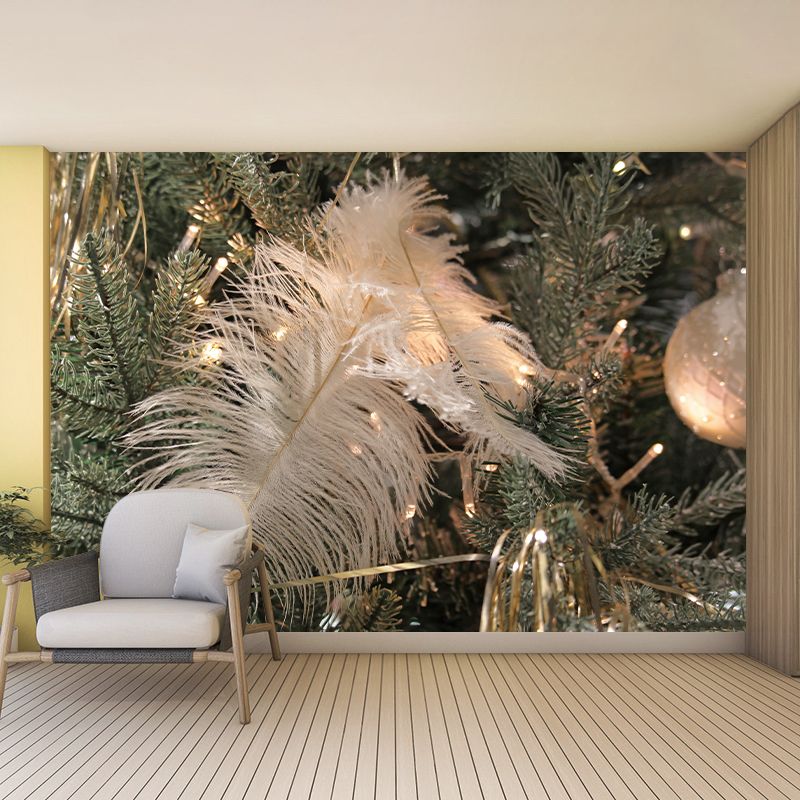 Plumage Wall Mural for Guest Room, Moisture Resistant, Personalized Size Available