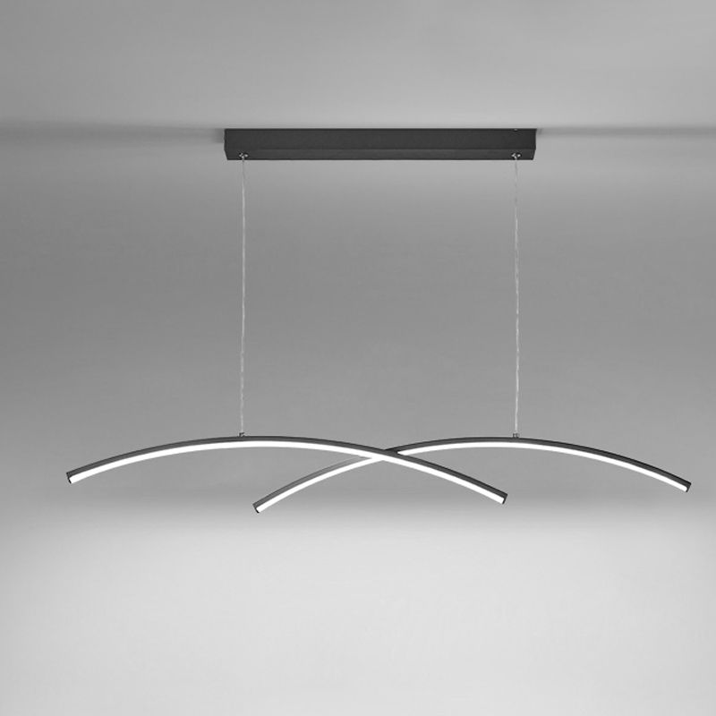 Modern Style Island Hanging Light LED Island Light with Silica Gel Shade for Dining Room