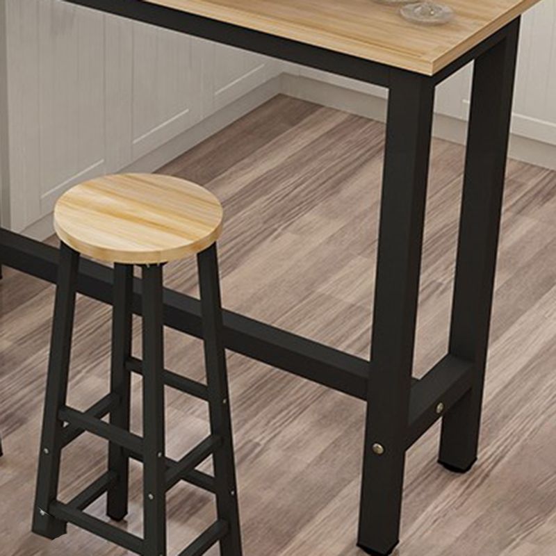 Industrial Bar Table Rectangle Pub Table for Outdoor and Breakroom