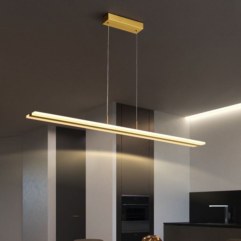 39.5 pulgadas de largo longitud completa de la isla de cobre acrílico Simplicidad Simplicidad Flexión de iluminación de estilo para comedor