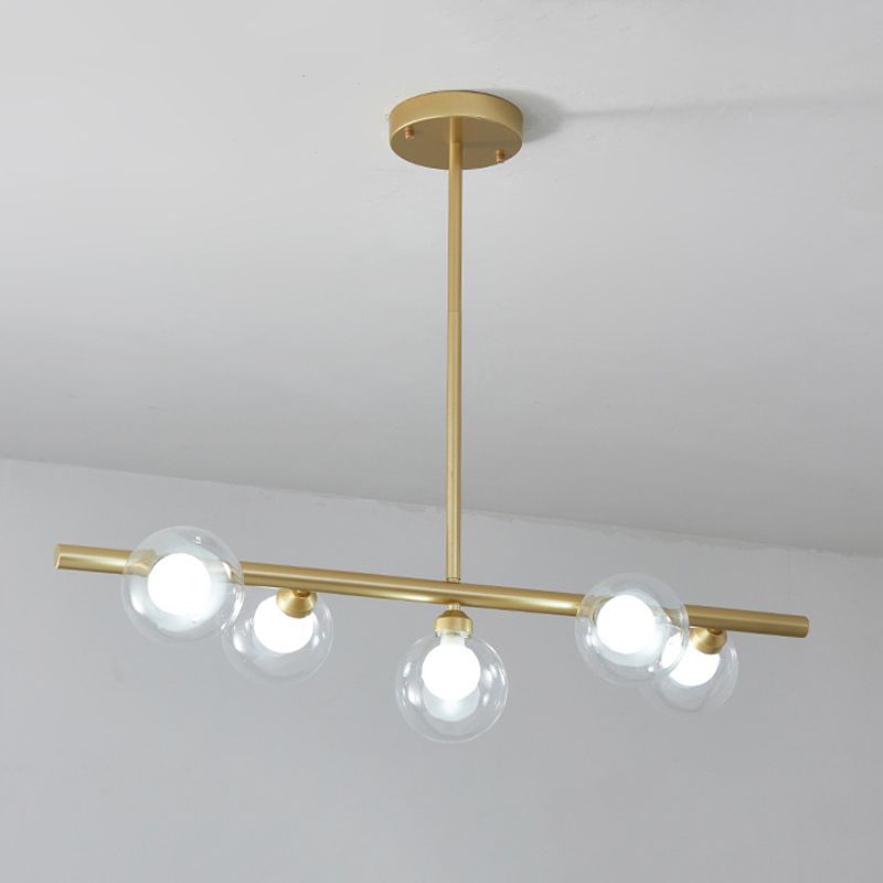 Glass Linear Island Lighting Simplicity Pendant Light Fixture for Dining Room