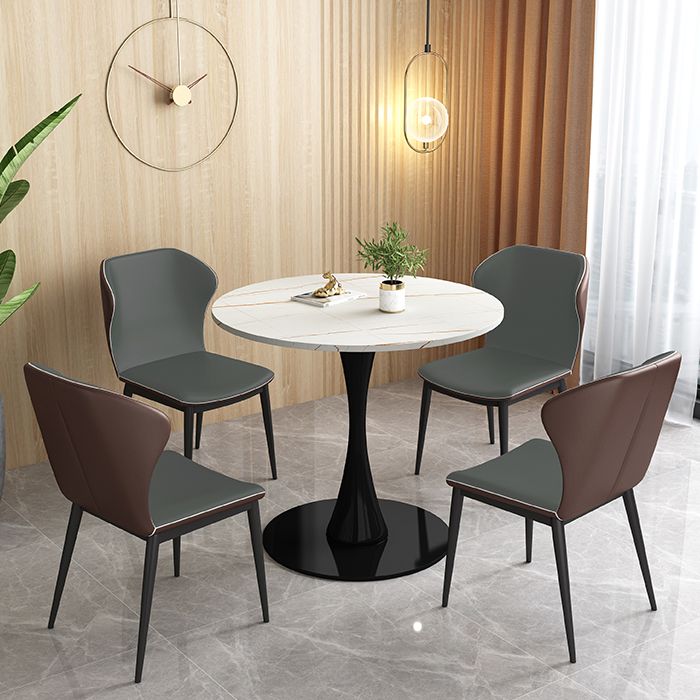 Stenen voetstuk eettafel eigentijdse stijl rond meubilair voor binnen