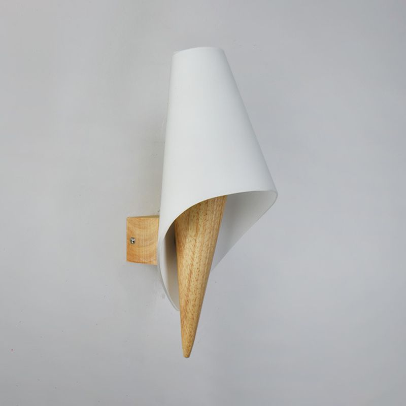 Modern Unique Shape Wall Mount Light Fixture Wood 1 Light Wall Mounted Lighting
