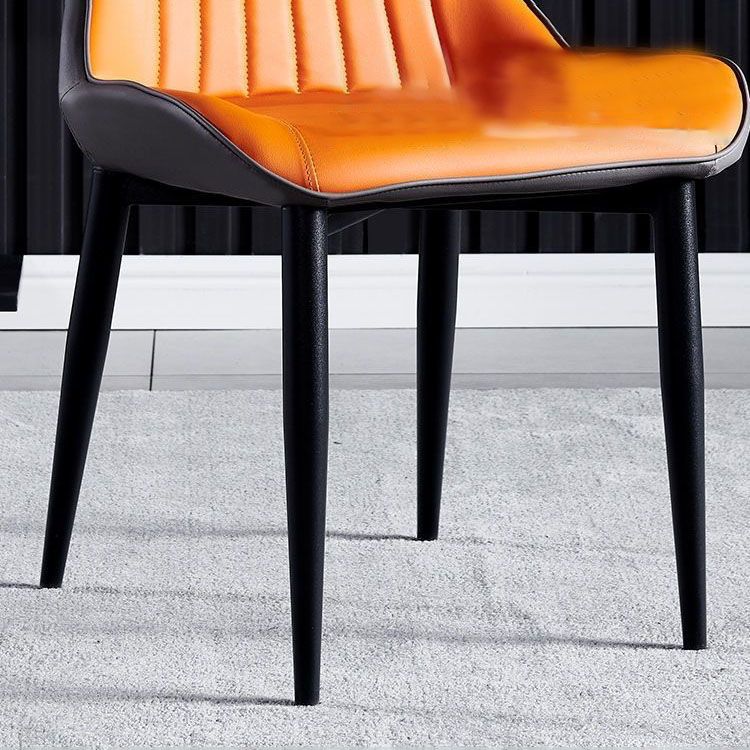 Contemporary Dining Chair Arm Chair with Metal Legs for Kitchen