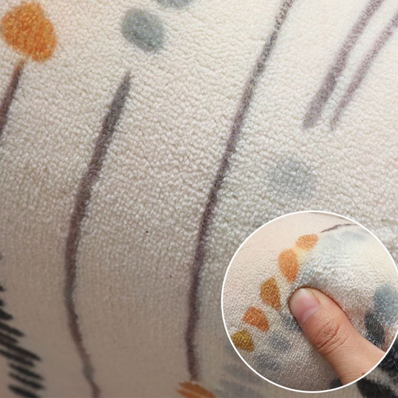 Nordic Home Decoration Rug Multi Color Country Print Carpet Anti-Slip Backing Easy Care Rug